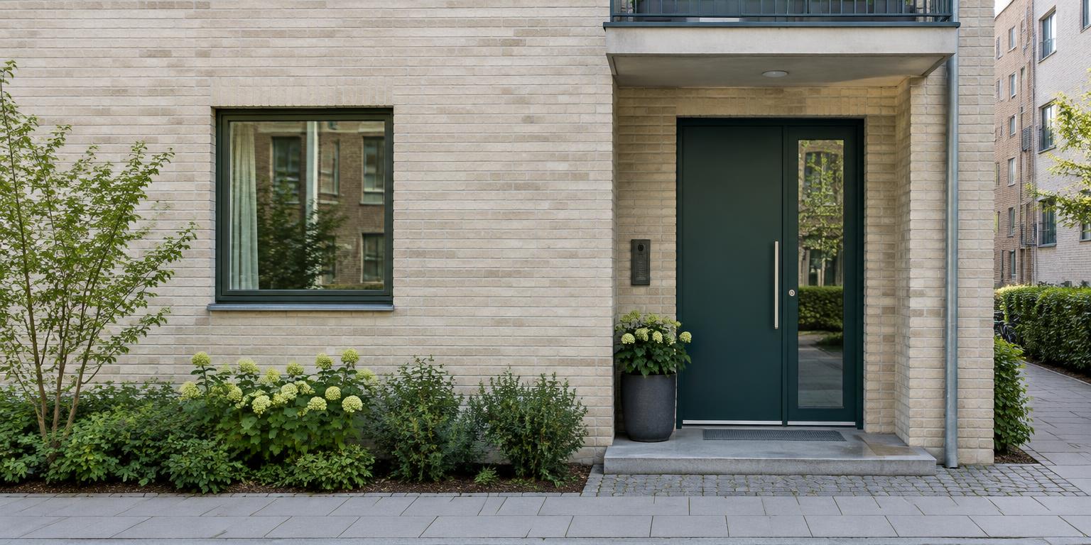Indgang til en dansk beboelsesejendom